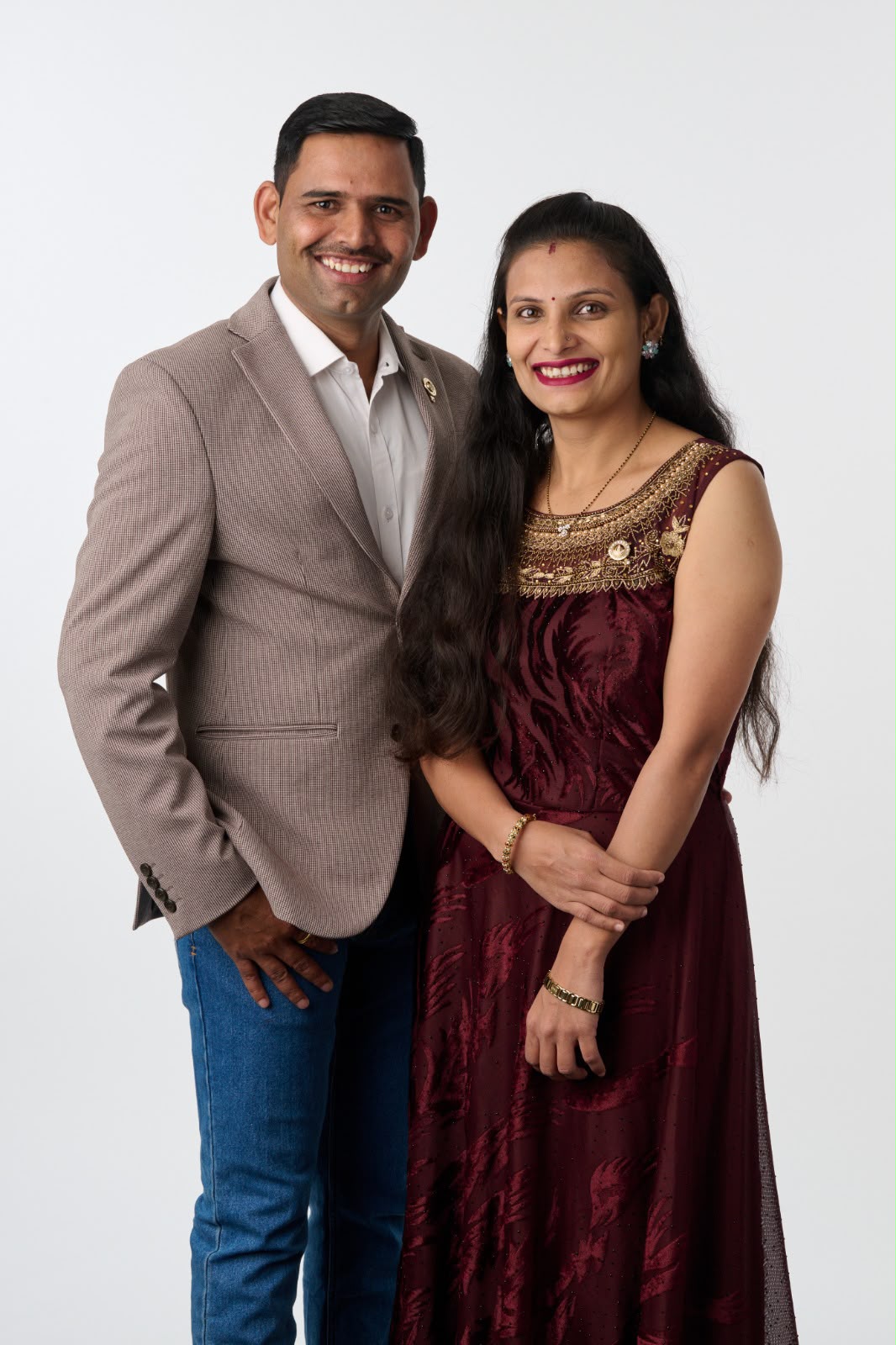 Krishna Bangar with family
